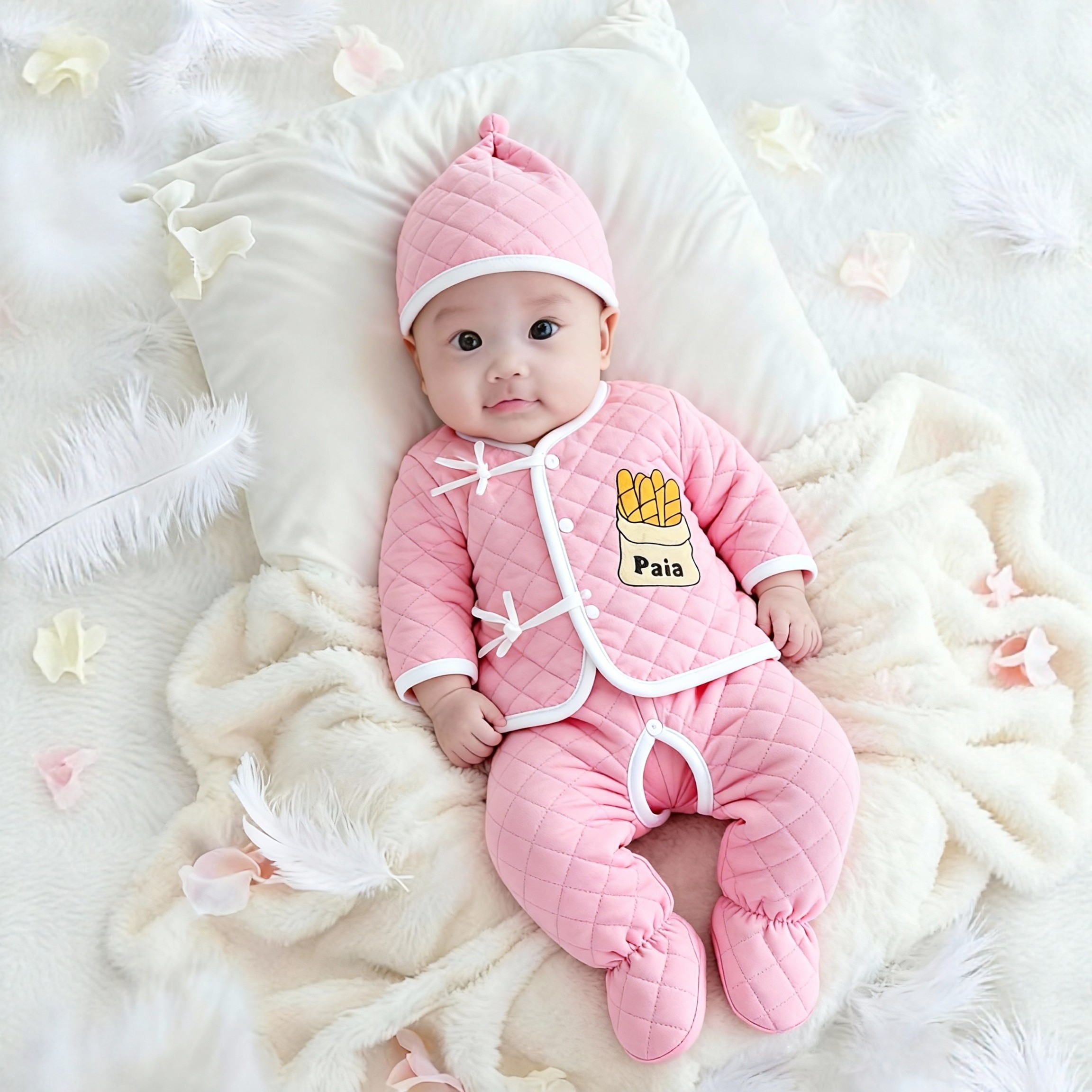 新生儿保暖内衣套装分体婴儿包脚裤宝宝空气棉薄棉夹棉连脚和尚服,童装/婴儿装/亲子装,内衣套装,淘宝优惠券,粉丝福利购,淘宝优惠卷