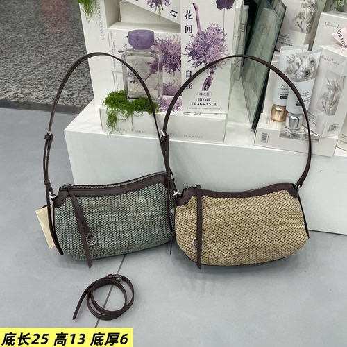 飞织拼接牛皮单肩女包2026新款时尚百搭质感休闲潮流韩版斜挎小包