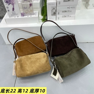 磨砂皮单肩潮流枕头女包2026新款洋气纯色韩版个性潮流软斜挎小包