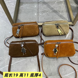 磨砂皮手机包韩版 洋气双拉大气百搭软单肩斜挎小包 女包2025新款