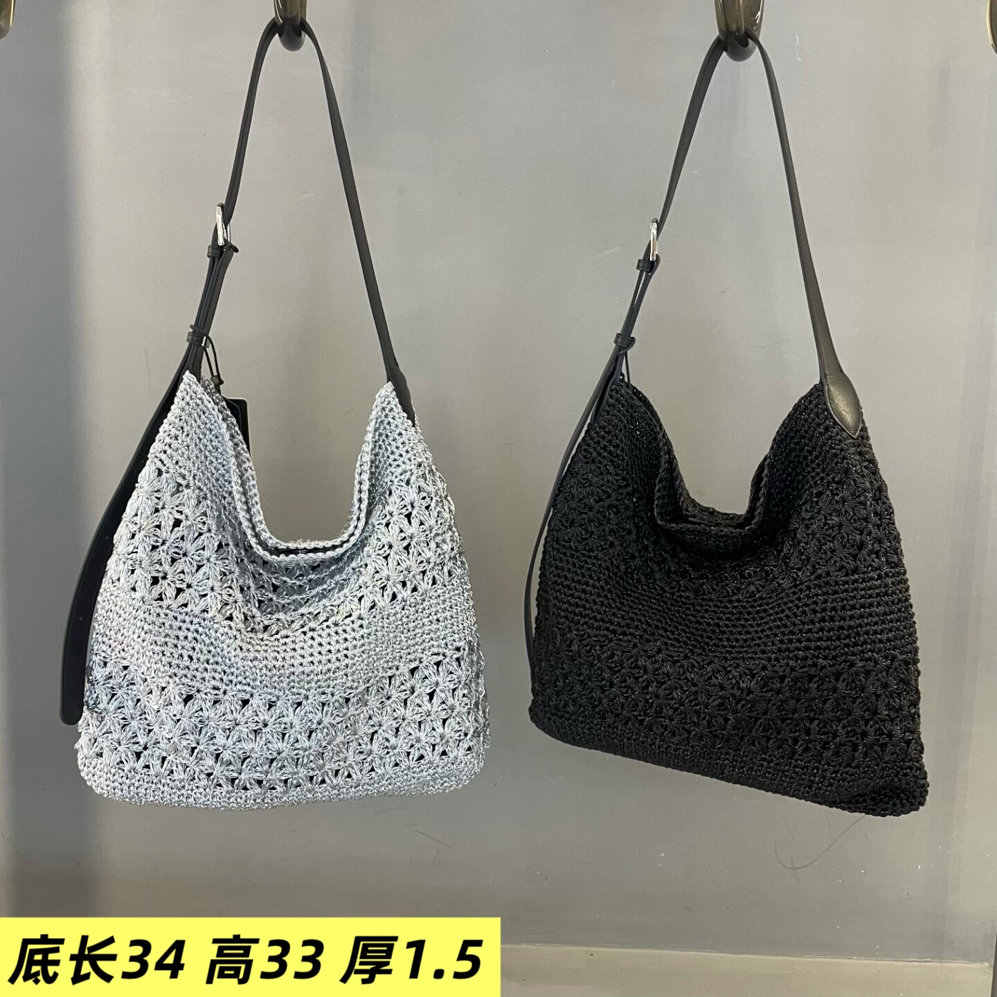 银色拼接牛皮女包2025新款沙滩包洋气浅色大气真皮软单肩斜挎包