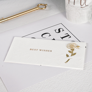 简约ins风玫瑰贺卡高级感圣诞情人节日高颜值感谢教师婚礼誓言卡