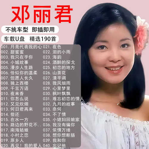 邓丽君专辑全集歌曲音乐车载u盘无损高音质正版流行专用汽车优盘