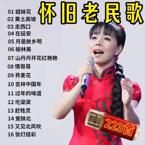 223首阿宝王二妮歌曲大全山丹丹红艳艳正版中国老民歌音频mp3U盘