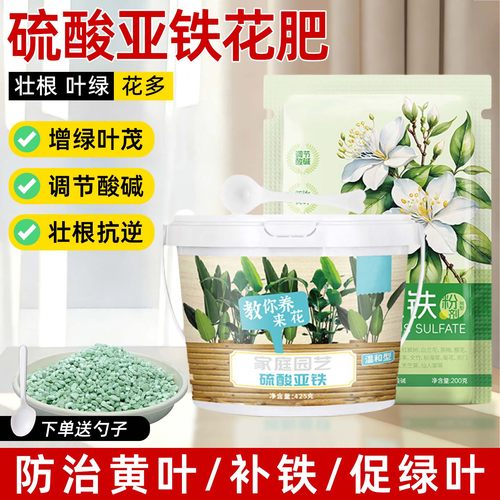 硫酸亚铁花肥料栀子花茶花改善土壤酸性防黄叶盆栽花卉绿植家用肥