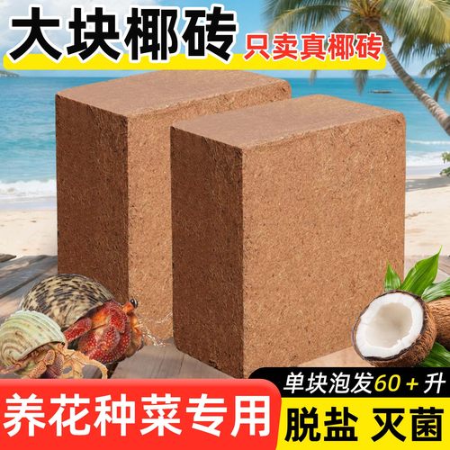 大块椰砖营养种菜专用土高泡椰糠土养花土乌龟冬眠大耶砖土种植土