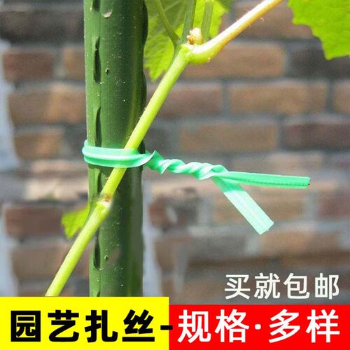 园艺扎丝线包塑扎条捆绑绿盆景铁