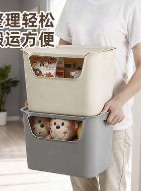 家用收纳箱有盖儿童玩具零食收纳