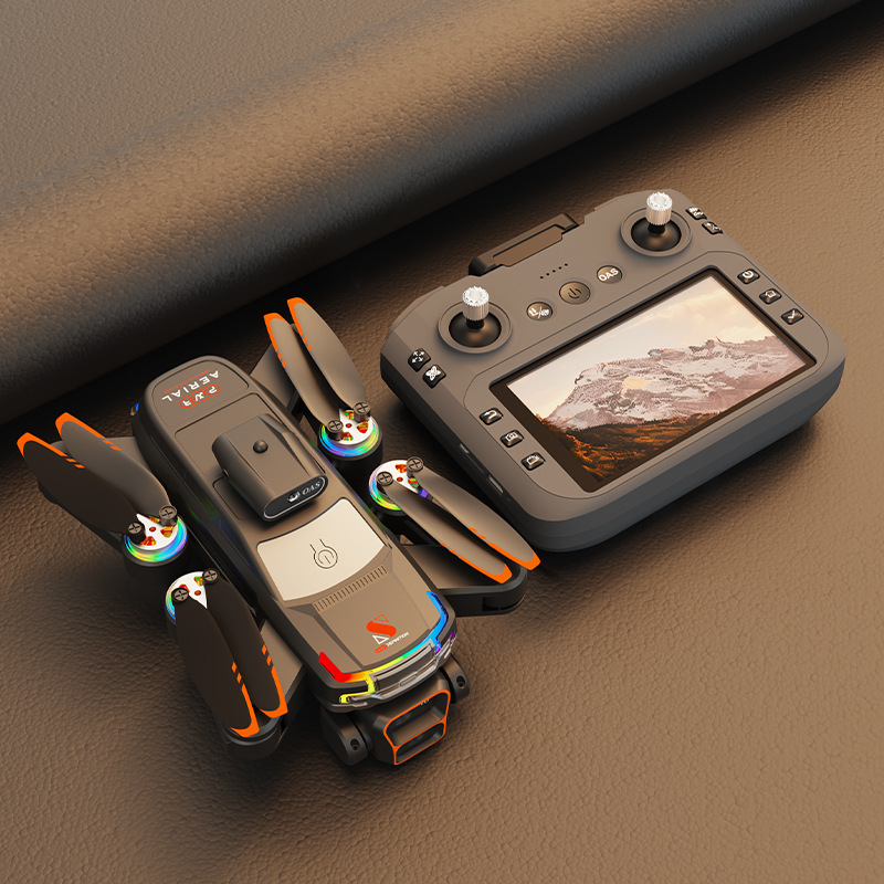 跨境新品JS39P带4.3英寸屏幕遥控器无人机折叠航拍避障遥控飞机