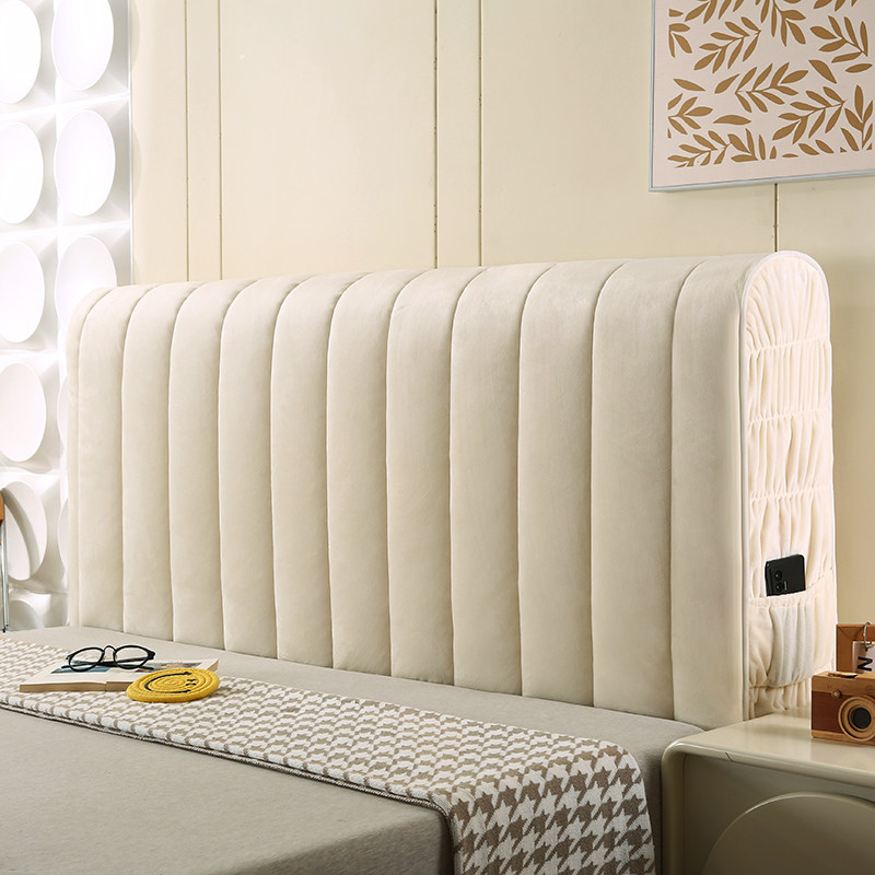 新全包床头罩防尘套加厚加棉木皮床头简约四季通用防抓靠背保护罩,居家布艺,床头罩,淘宝优惠券,粉丝福利购,淘宝优惠卷