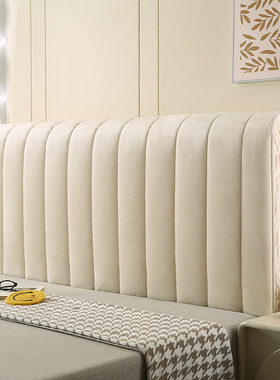 新全包床头罩防尘套加厚加棉木皮床头简约四季通用防抓靠背保护罩