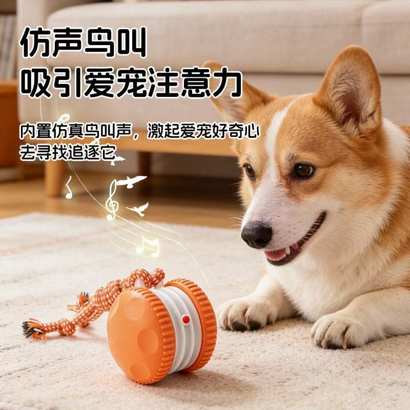仿声鸟叫宠物玩具突突球形互动训练狗狗注意力橡胶球趣味玩具