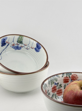 景德镇釉下青花汤碗手绘餐具白瓷圆碗小面碗拉面碗中式手工大饭碗