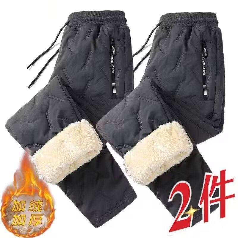 专柜品牌折扣捡漏厚羊羔绒防风防寒休闲裤女加绒加厚保暖运动长裤
