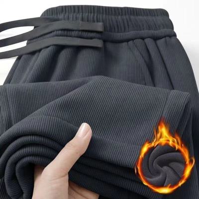 女款裤子加绒加厚秋冬季外穿保暖宽松工装长裤2025新款大码休闲裤