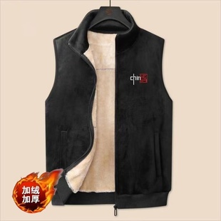 尾货撤柜外贸羊羔绒背心马甲女冬季 坎肩外套 加厚加绒保暖冬天大码