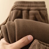 女双面摇粒绒锁温加绒女裤 保暖抓绒裤 纯色休闲秋冬大码 卫裤 长裤 子