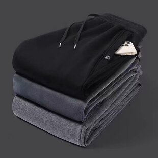 休闲裤 加绒带绒外穿棉裤 装 直筒厚款 加绒加厚裤 运动长裤 子女秋冬季