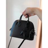 日本厂mini bolide保龄球包贝壳包真皮女包复古手提包单肩斜挎包