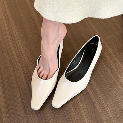 elingstudio 软软哒！赶好穿2024年新款春季尖头软皮浅口平底单鞋