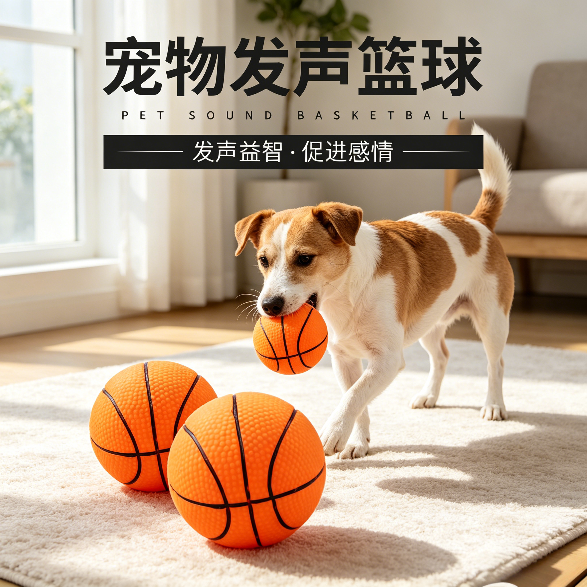 宠物发声咬搪胶仿真球球篮球发声磨牙狗狗玩具玩具互动训练耐玩具