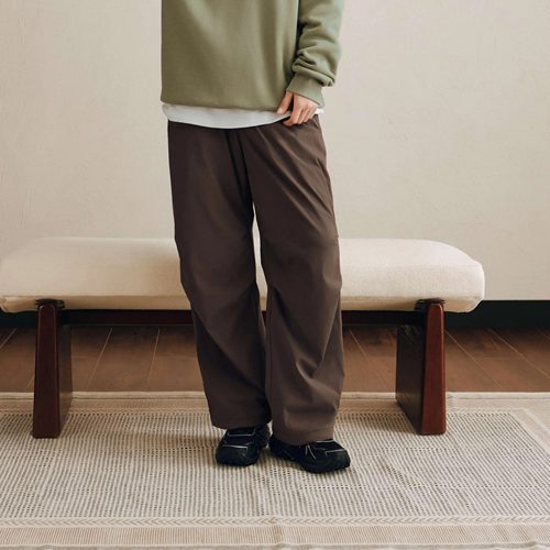 斯凯奇运动秋季男女同款梭织长裤防泼水伞兵裤降落伞裤P325W126