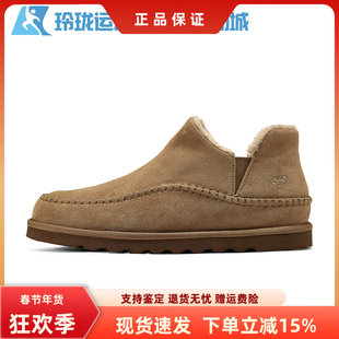 Skechers斯凯奇新款男士休闲通勤风舒适一脚蹬雪地靴鞋205178