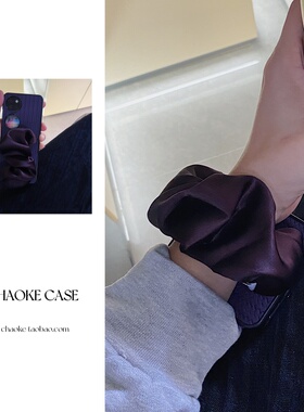 高级丝绸弹力腕带适用oppofindn3flip手机壳n2折叠屏三星zflip6手带w25保护套5创意4摩托罗拉razr50ultra40女