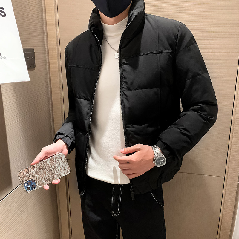 小码男冬季棉衣XS号S码韩版修身立领棉服加厚保暖棉袄子拼接外套