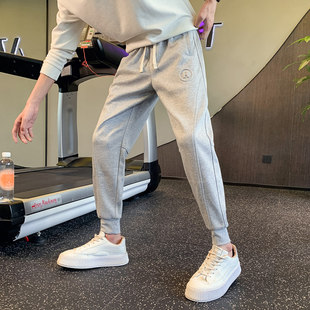 2025秋冬季新款加绒保暖休闲九分裤子XS码S号男装百搭束脚运动裤