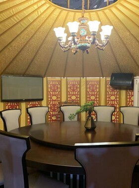 豪华烤漆奥松板蒙古包帐篷户外农家乐餐饮特色住宿雨棚露营帐篷