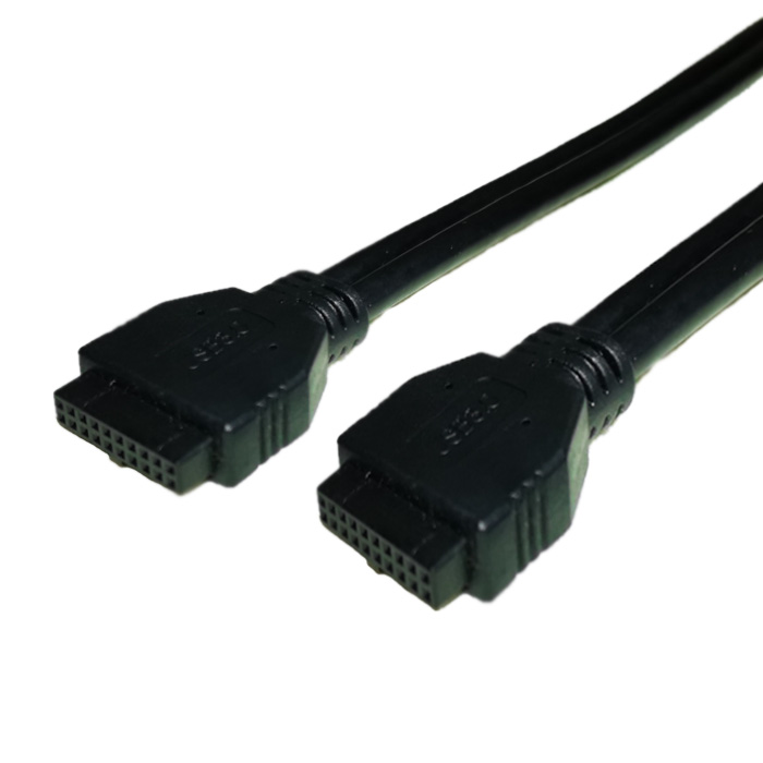USB 3.0数据线 主板19PIN USB3.0插针延长线 双母头