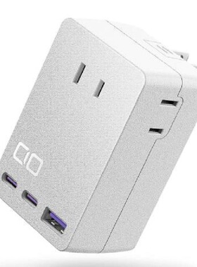 日本电源排插CIOmini迷你一站式旅行充电器智能充电器AC直流x3+USB-A x1+USB-Cx2同时充电６台设备 67W足功率
