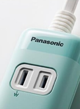 日本产PANASONIC松下电工电源插座排插旅行排插３口扩容 日标日规