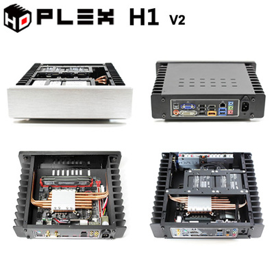 美国HDPLEX 无风扇机箱 HTPC/PCHiFi机箱 被动散热全静音 H1 V2