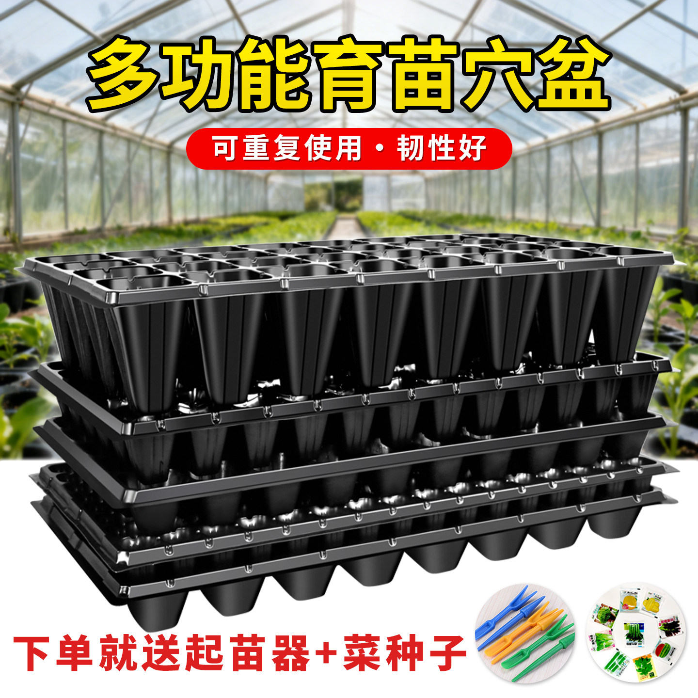 育苗盘穴盘育苗盆育苗盒扦插盒蔬菜种子专用盘辣椒西瓜玉米育苗盘,鲜花速递/花卉仿真/绿植园艺,育苗盘/营养钵,淘宝优惠券,粉丝福利购,淘宝优惠卷