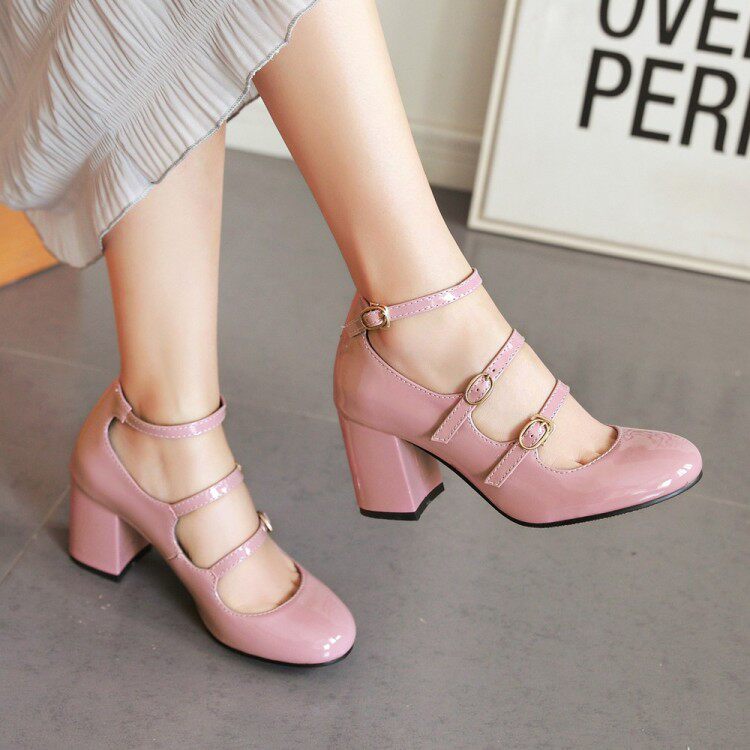 日系春秋皮带扣洛丽塔lolita软妹玛丽珍cos高跟粗跟漆皮单鞋大码在类目 女鞋, 低帮鞋中 - 来自Buy2taobao.com提供专业的淘宝代购服务