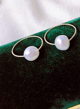 国潮简约天然巴洛克淡水珍珠戒指