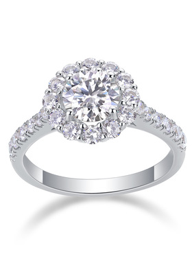 S925银真爱戒指莫桑石轻奢戒戒指 你值得拥有最闪亮