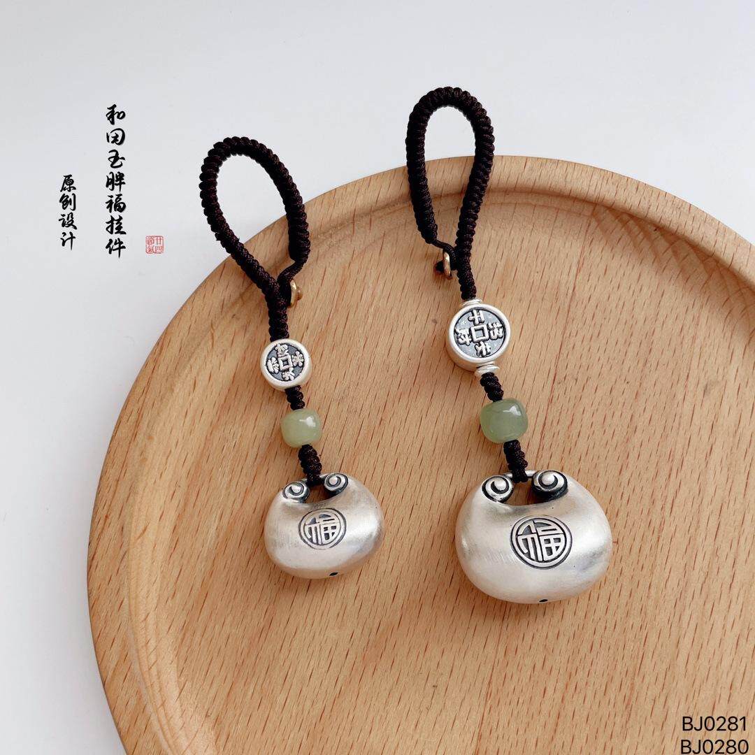 999纯银钱袋钥匙扣胖福挂件