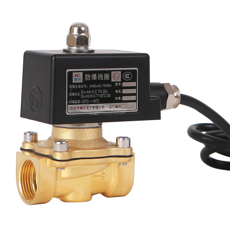 常闭全铜防爆电磁阀水阀气阀 AC220VDC24V4分6分1.2寸1.5寸带证书