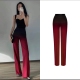 OL长裤 泰国潮牌小众设计红黑渐变修身 高腰挺阔高级感直筒西装
