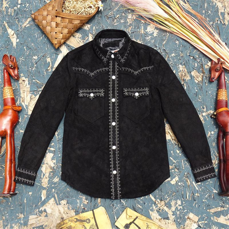 印度进口水染植鞣山羊皮真皮皮衣男特价皮两面都可用