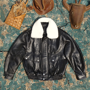 男女同款！可拆卸羊毛领头层绵羊皮真皮皮衣加棉保暖扩送廓形版