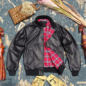 哈灵顿G9 巴基斯坦进口上乘轻薄头层小羊皮真皮皮衣男插肩休闲