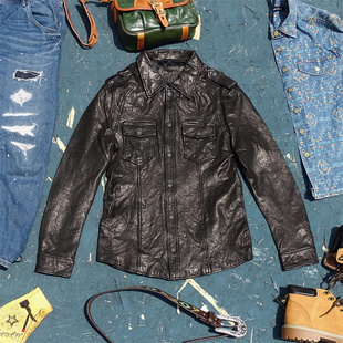 超耐磨皮料修身 衬衣款 全植鞣头层山羊皮真皮皮衣男女同款 仅37件