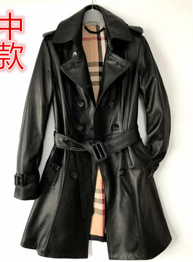 秋冬新款双排新西兰进口女款风衣