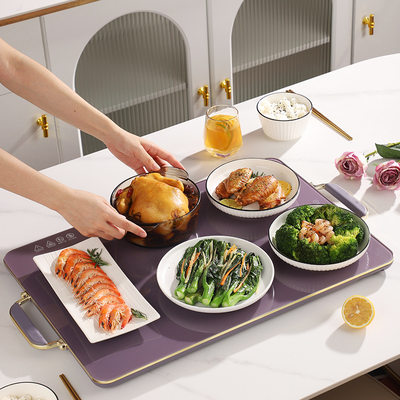 饭菜保温板家用多功能热菜板垫恒温加热菜盘方圆形暖菜热菜神器