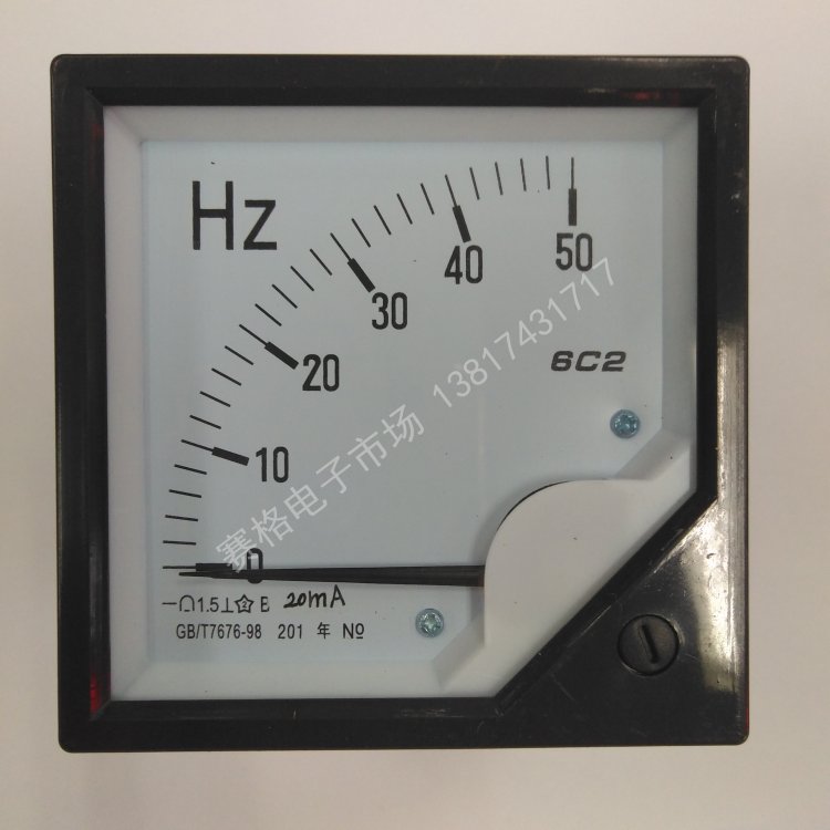 6C2-50HZ/DC10V  20MA 4-20MA 变频器模拟信号 频率表 指针表头