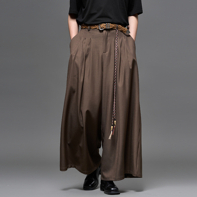 日系复古阔腿裤拖地裤中性直筒裤